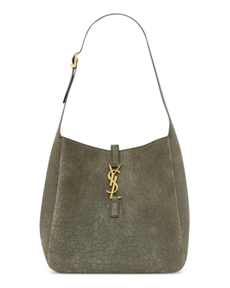 Saint Laurent Le 5 à 7 cracked-effect shoulder bag - Grün Grün