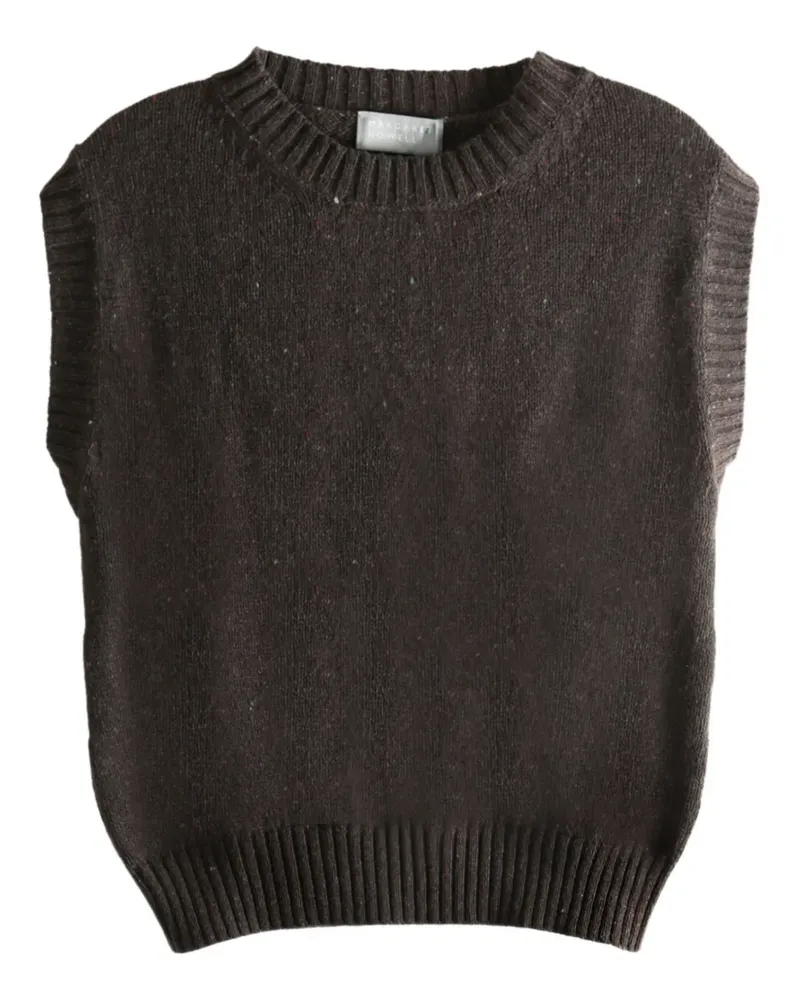 Margaret Howell speckled sleeveless sweater - Braun Braun