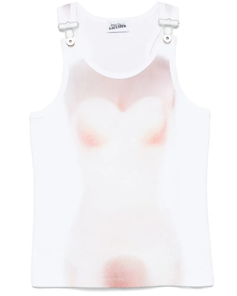 Jean Paul Gaultier Tanktop mit Le Classique-Print - Weiß Weiß