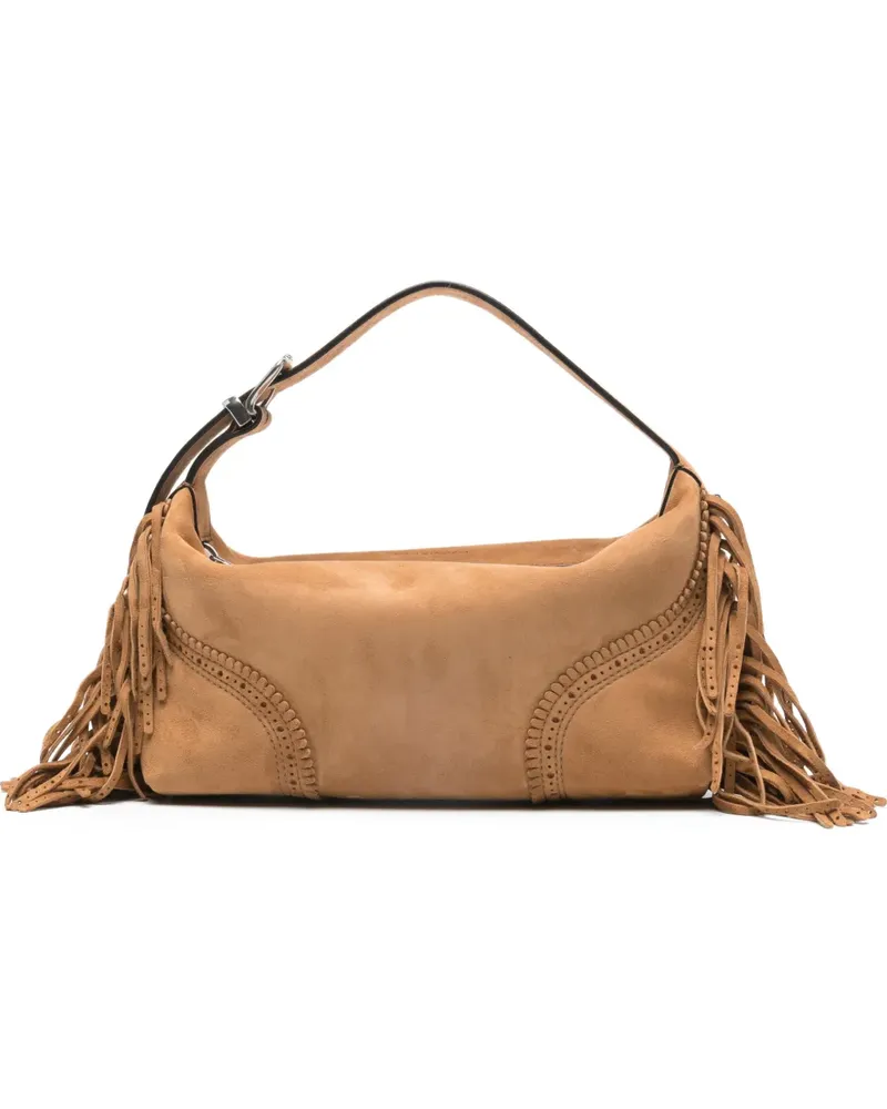 Ermanno Scervino Candy Duffle fringed buckle tote bag - Braun Braun