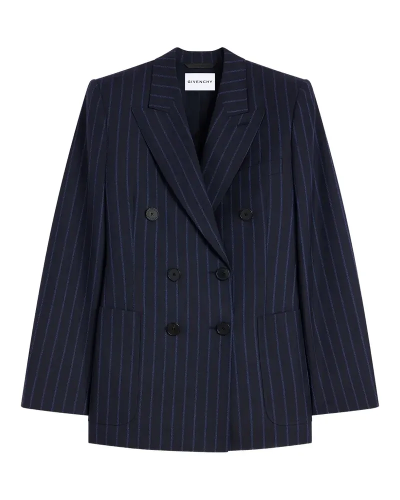 Givenchy Doppelreihiges Sakko mit Nadelstreifen - Blau Blau