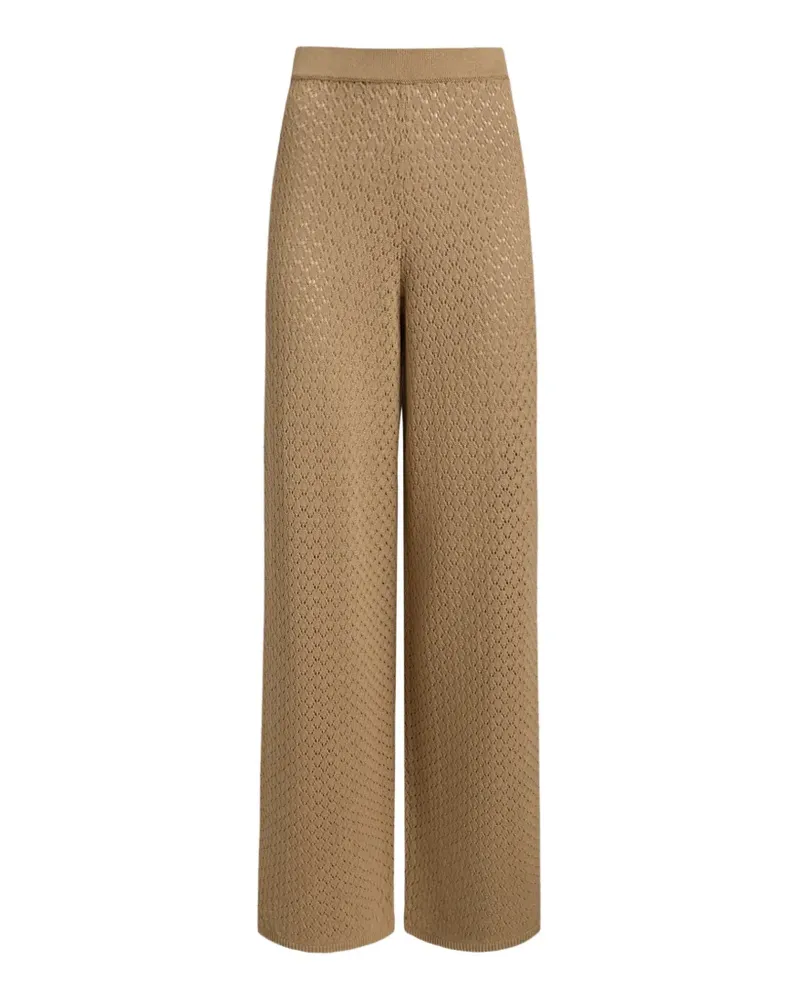 12 STOREEZ Gestrickte Hose mit Stretchbund - Nude Nude