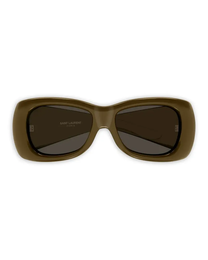 Saint Laurent Howl oval-frame sunglasses - Braun Braun