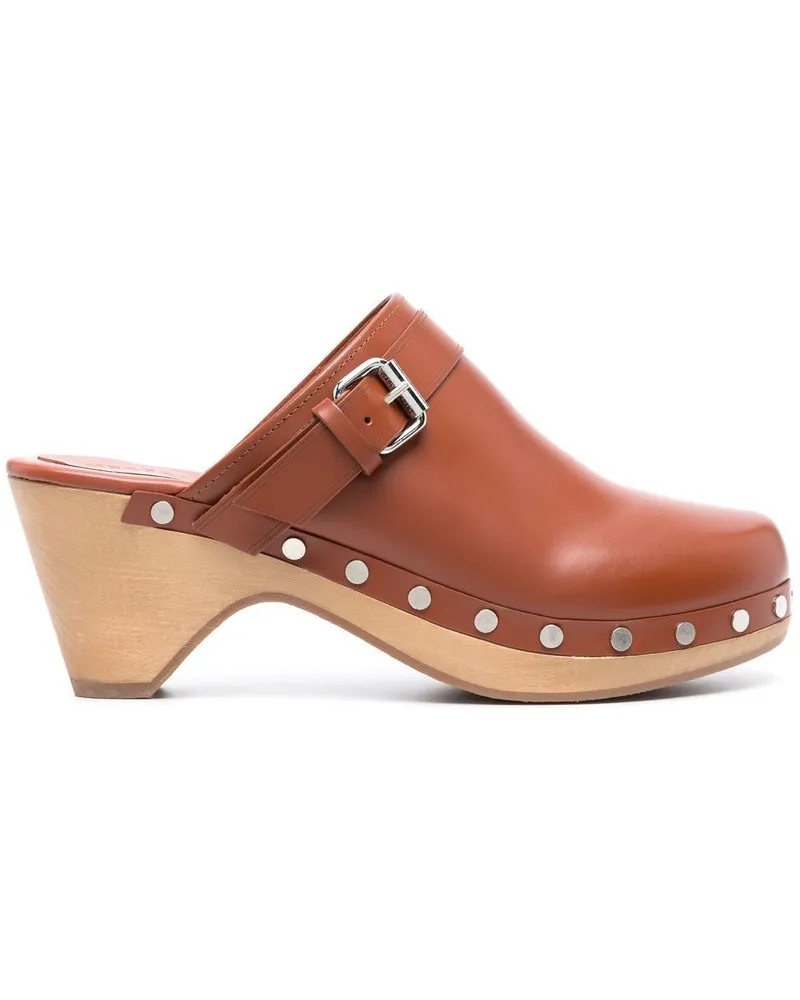 Isabel Marant Mules mit Nieten - Braun Braun