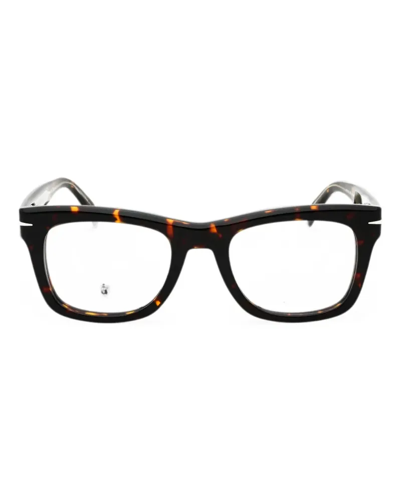 EYEWEAR by DAVID BECKHAM Eckige Brille in Schildpattoptik - Braun Braun