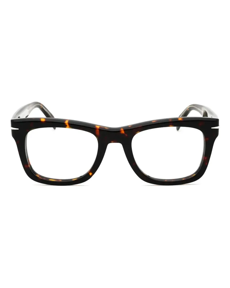 EYEWEAR by DAVID BECKHAM Eckige Brille in Schildpattoptik - Braun Braun