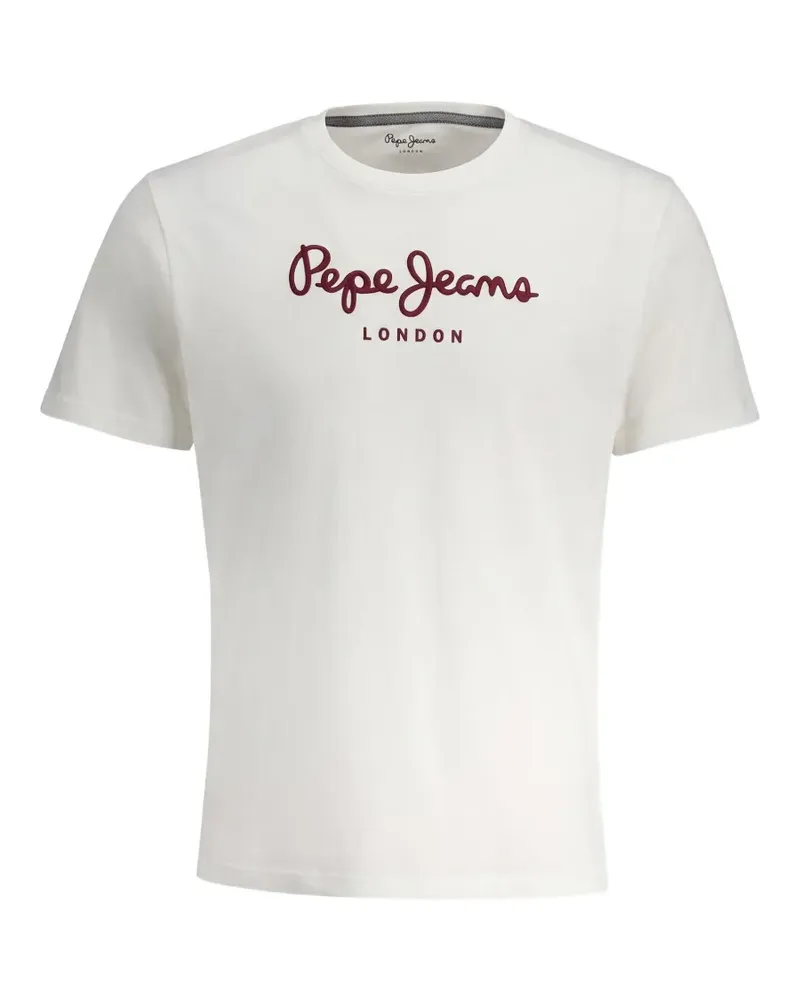 Pepe Jeans Eggo N T-Shirt mit Logo-Print - Weiß Weiß