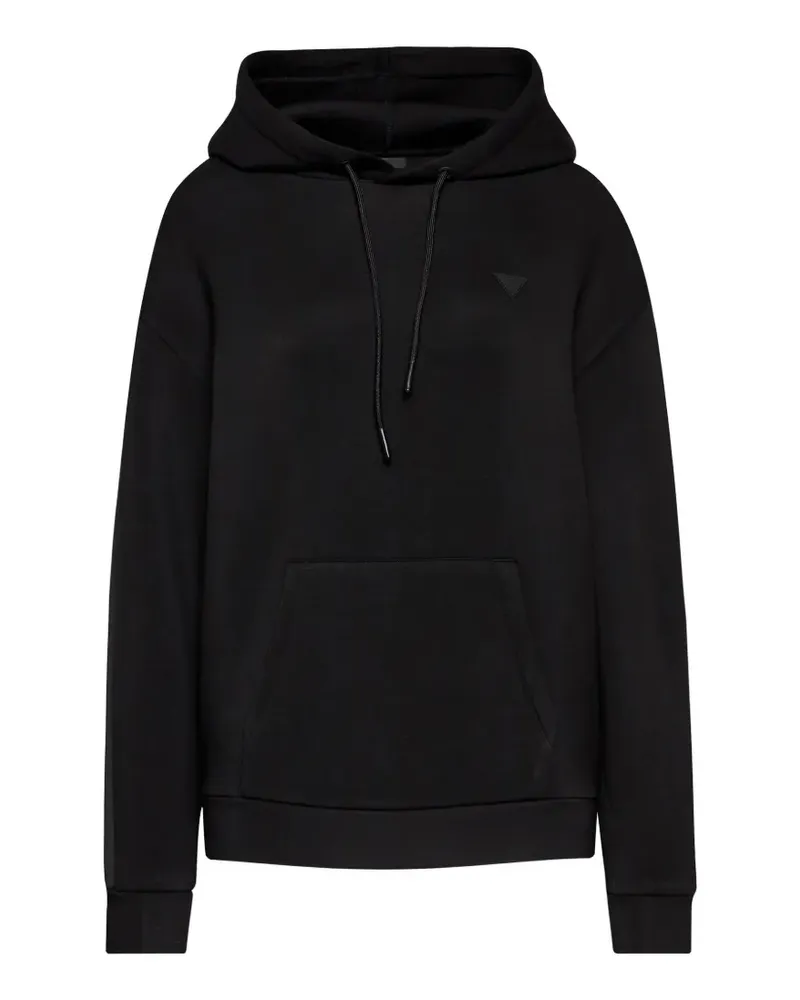 Guess logo-patch hoodie - Schwarz Schwarz