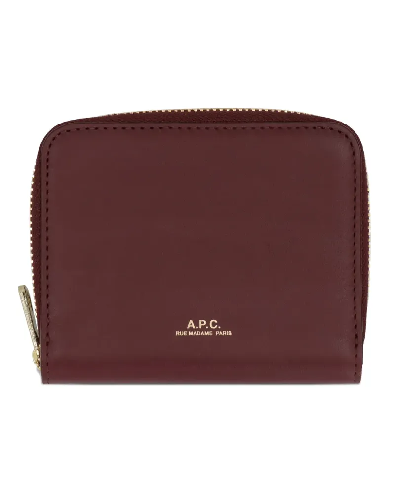 A.P.C. zip leather wallet - Rot Rot