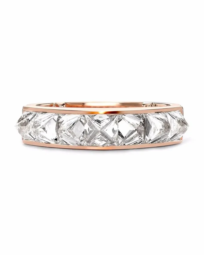 Pragnell 18kt Rotgoldring mit Diamanten - Rosa Rosa
