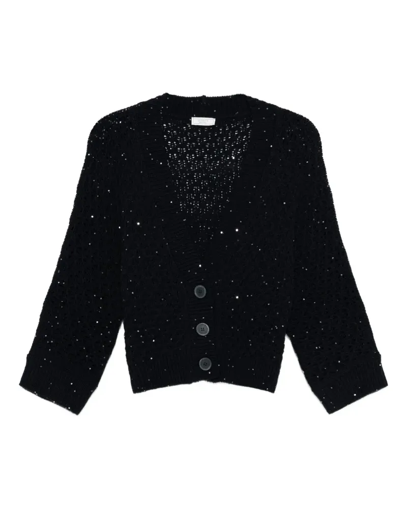 Peserico Cardigan mit Pailletten - Blau Blau