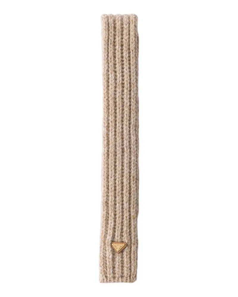 Prada wool and mouliné cashmere scarf - Nude Nude