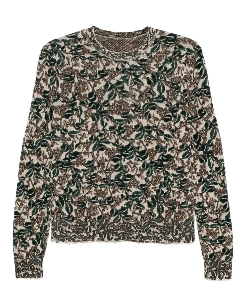 JNBY Pullover mit aufgestickten Blumen - Braun Braun