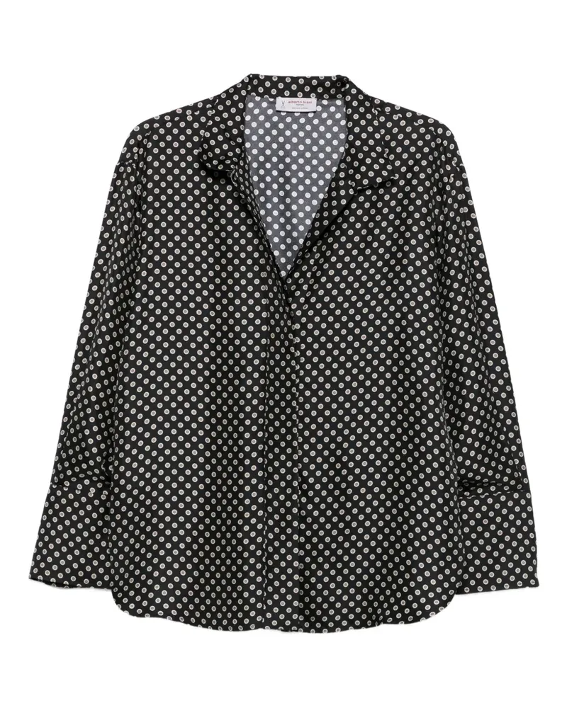 Alberto Biani Hemd mit Polka Dots - Schwarz Schwarz