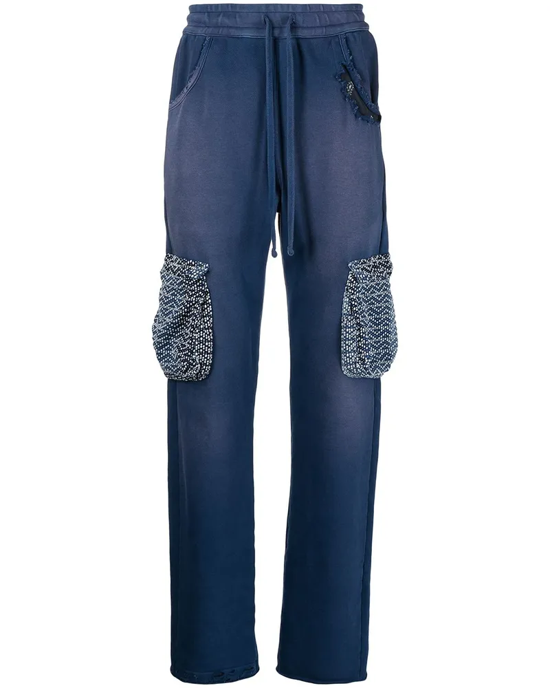 alchemist Jogginghose in Distressed-Optik - Blau Blau