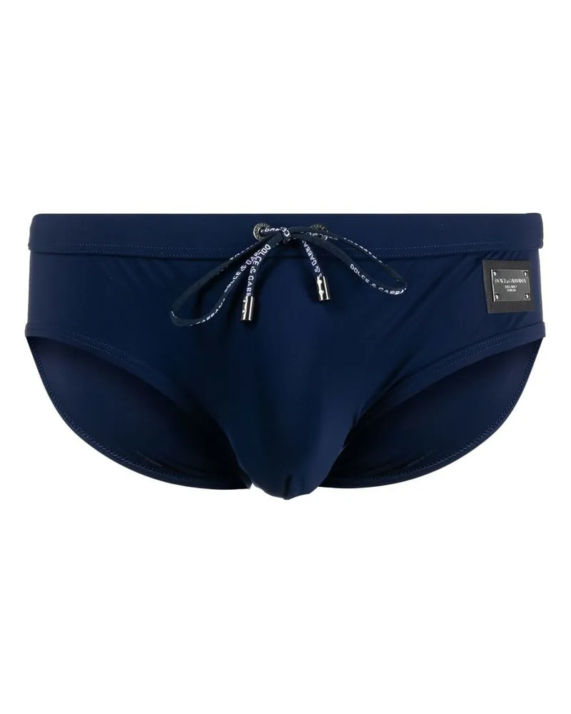 Dolce & Gabbana DG Essentials Badehose mit Logo-Patch Blau