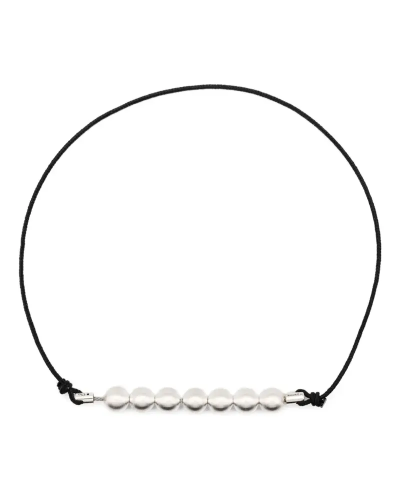 Le Gramme beaded cord bracelet - Silber Silber