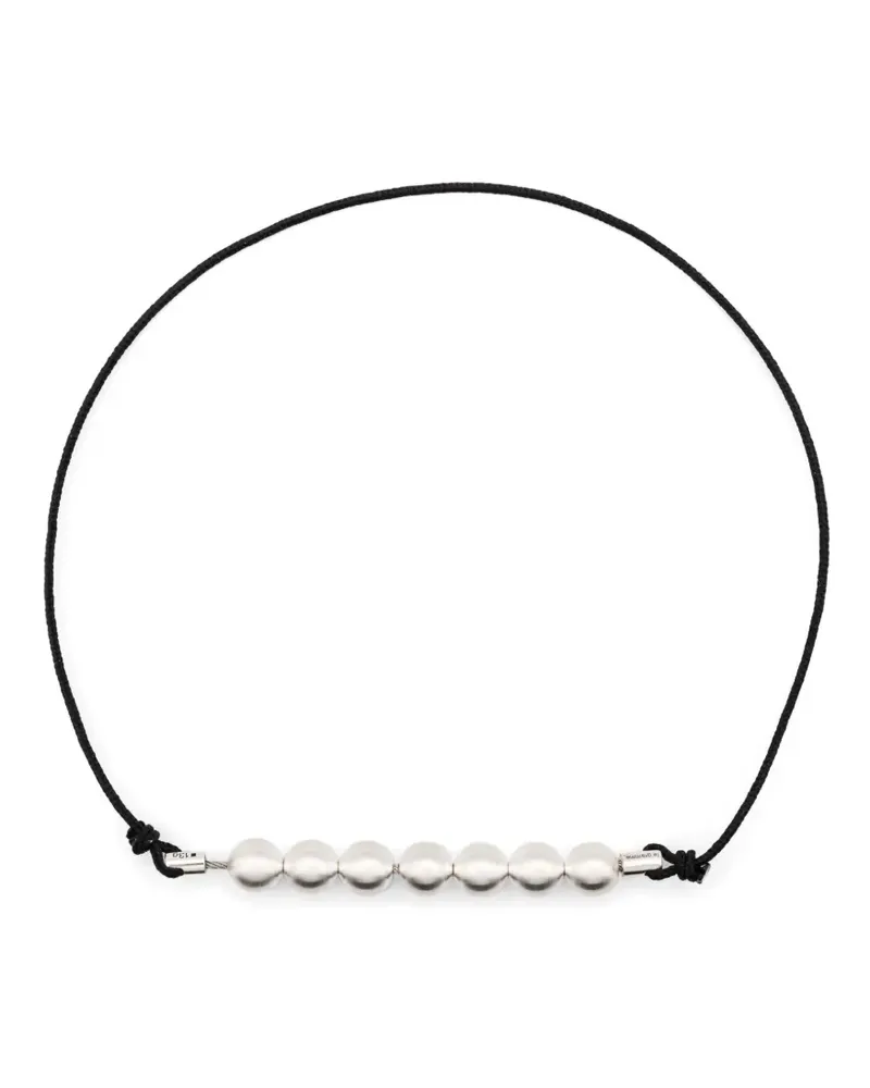Le Gramme beaded cord bracelet - Silber Silber