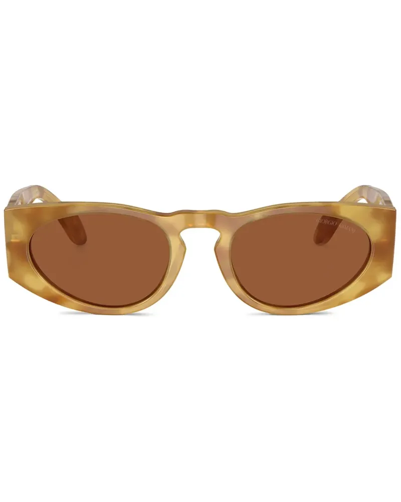 Giorgio Armani Sonnenbrille mit geometrischem Gestell - Gelb Gelb