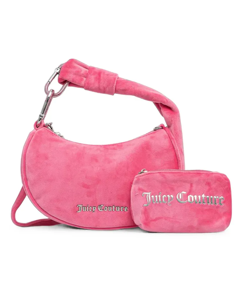 Juicy Couture velour crystal-embellished tote bag (set of two) - Rosa Rosa