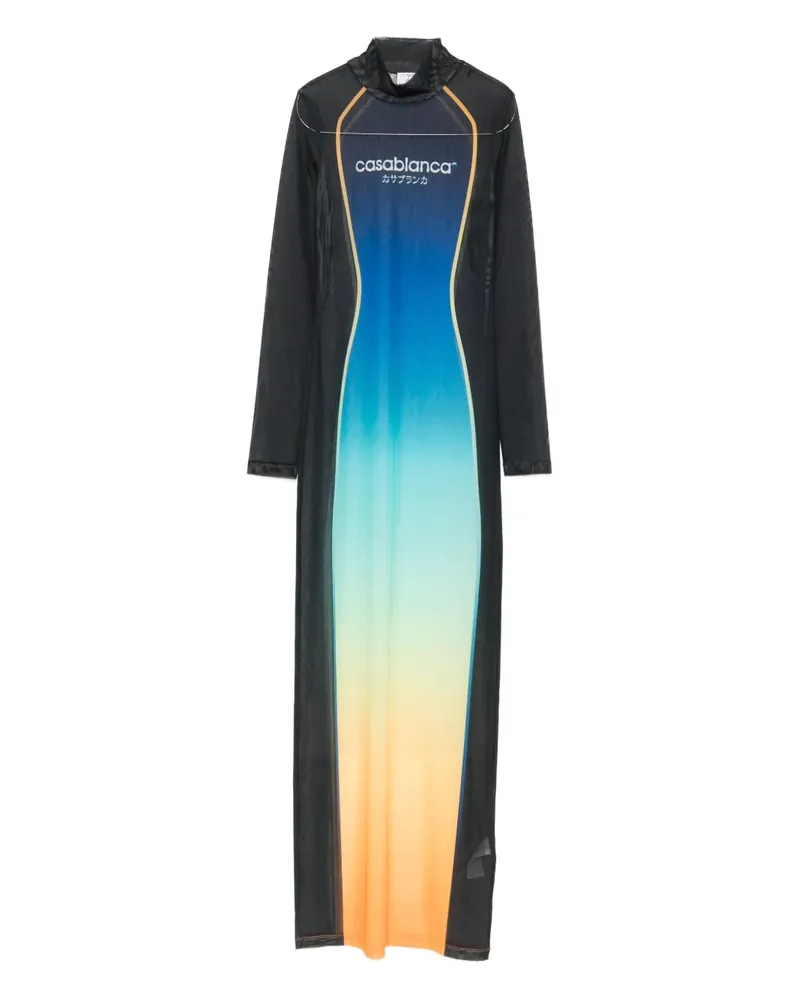 Casablanca Paris gradient-effect maxi dress - Schwarz Schwarz