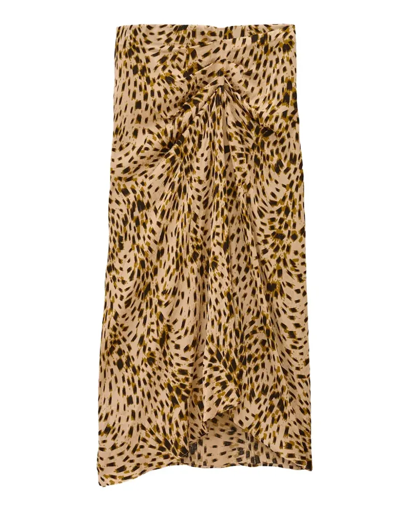 ba&sh Hoema Midirock mit Leopardenprint - Nude Nude