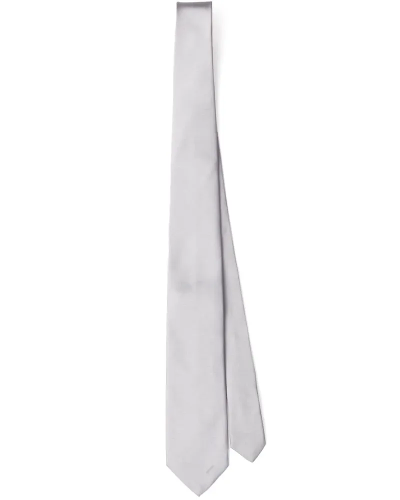 Prada Krawatte aus Seidensatin - Grau Grau
