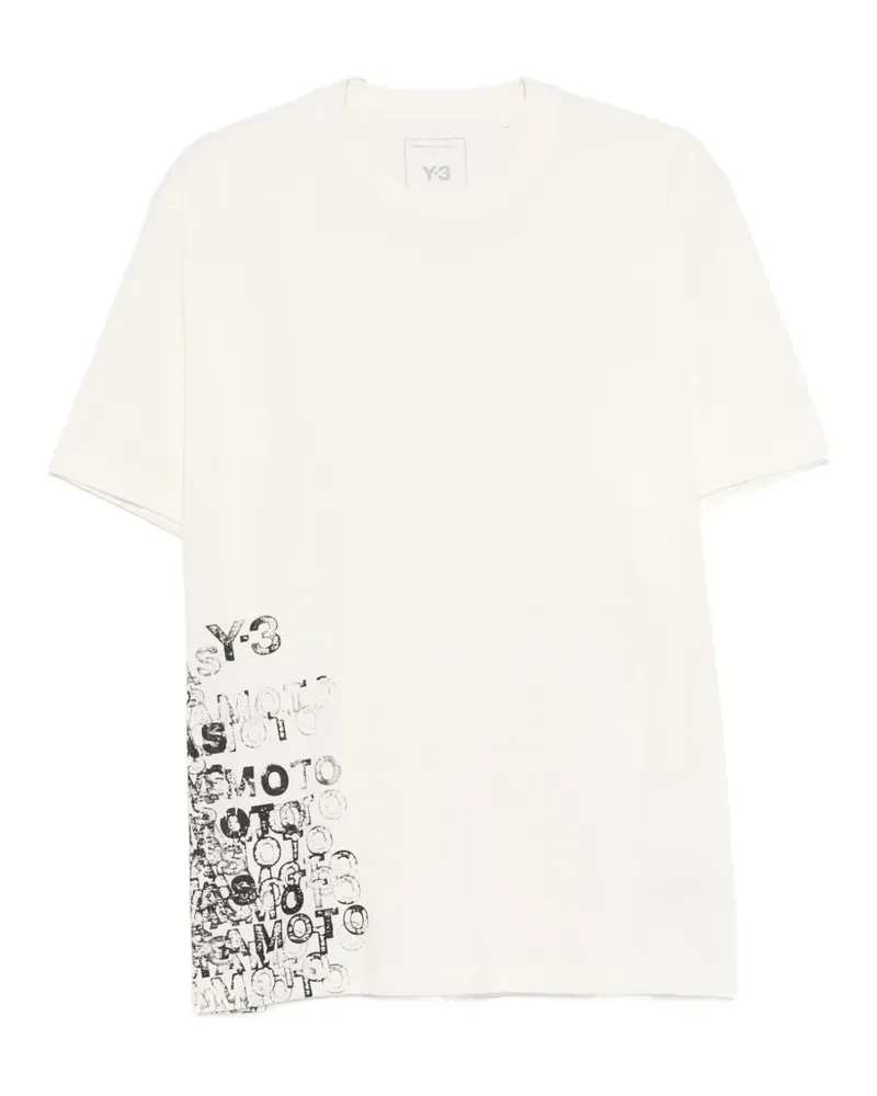Y-3 print T-shirt - Nude Nude