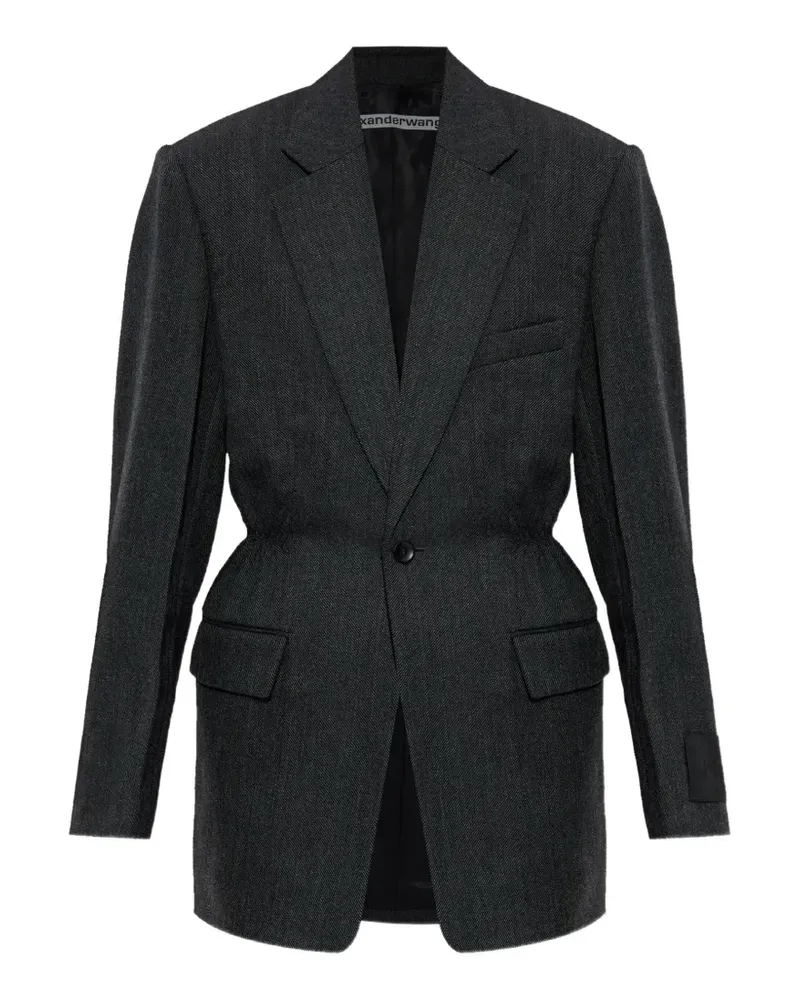 Alexander Wang cinched-waist wool-twill blazer - Grau Grau