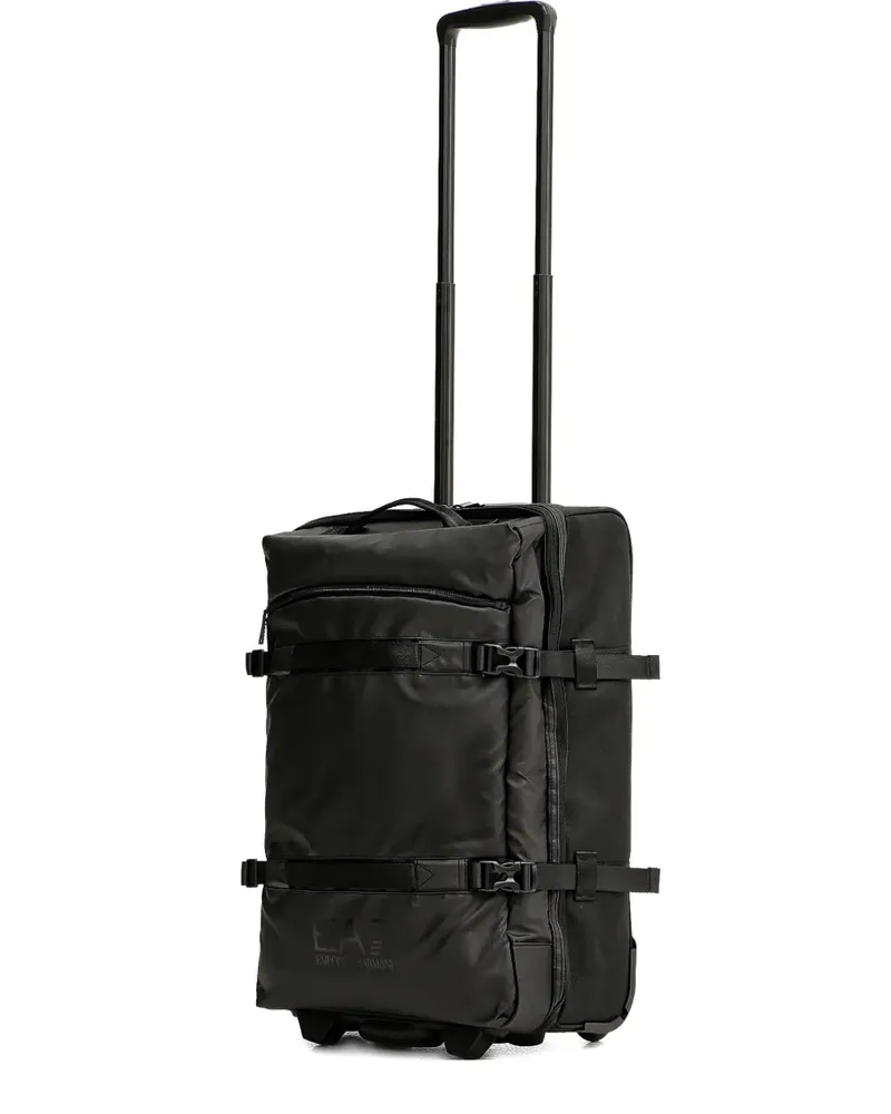 EA7 logo-detail top-handle luggage - Schwarz Schwarz