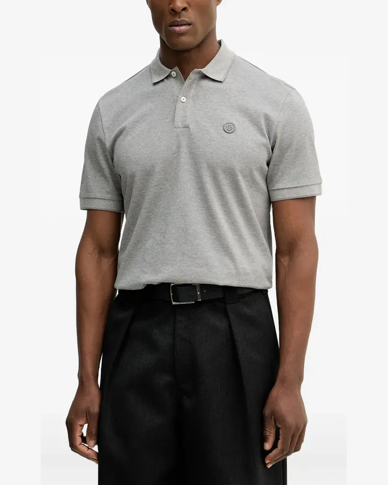 HUGO BOSS button logo polo shirt - Grau Grau