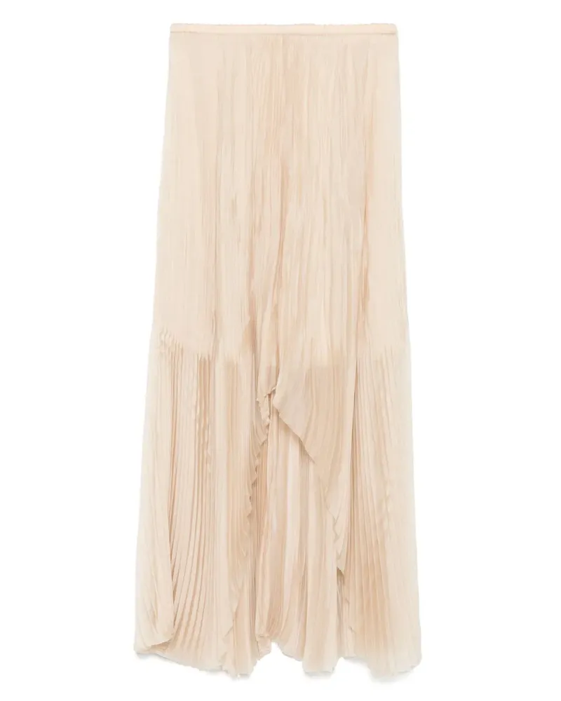 forte_forte Asymmetrischer Midirock - Nude Nude