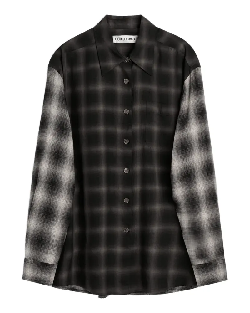 Our Legacy Favorite Hemd mit Karo-Print - Grau Grau