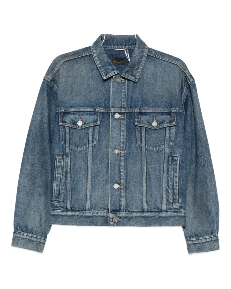 Saint Laurent button-up denim jacket - Blau Blau