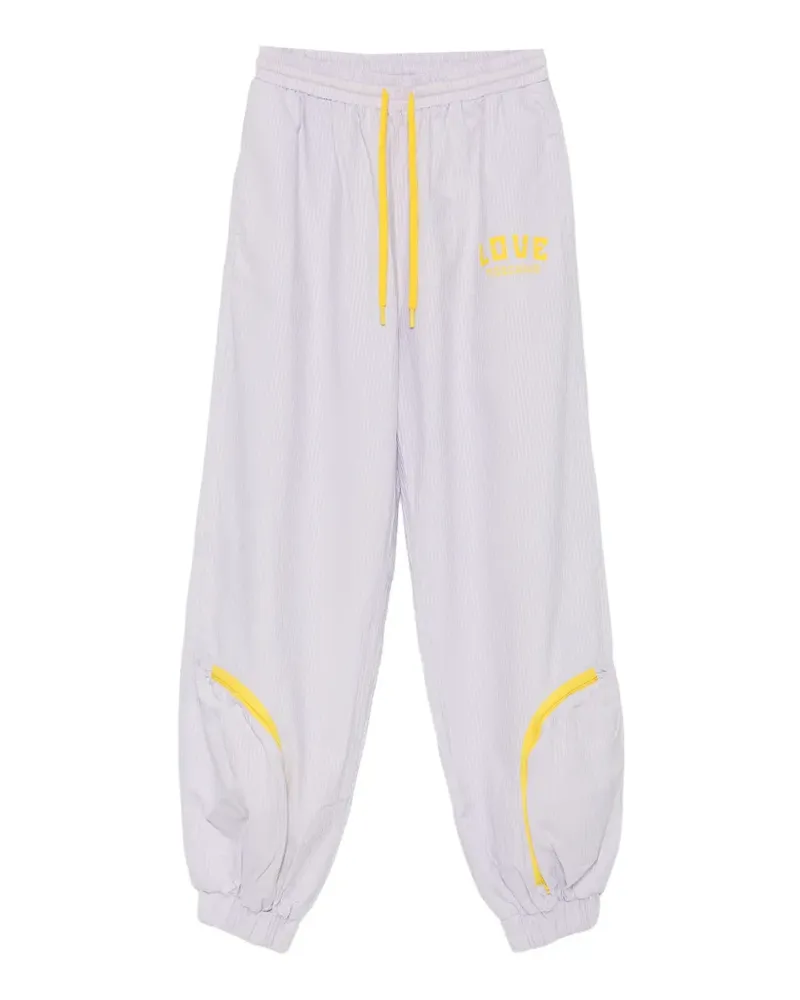 Moschino Hose mit Logo-Print - Violett Violett