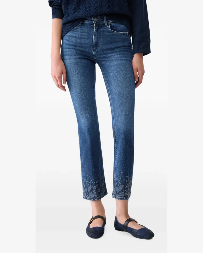 Liu Jo bootcut jeans with rhinestones - Blau Blau