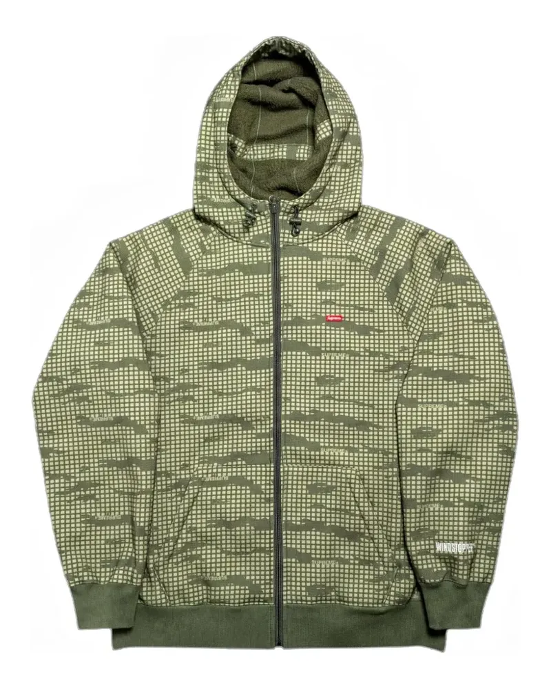 Supreme Being Windstopper grid-camo hoodie - Grün Grün