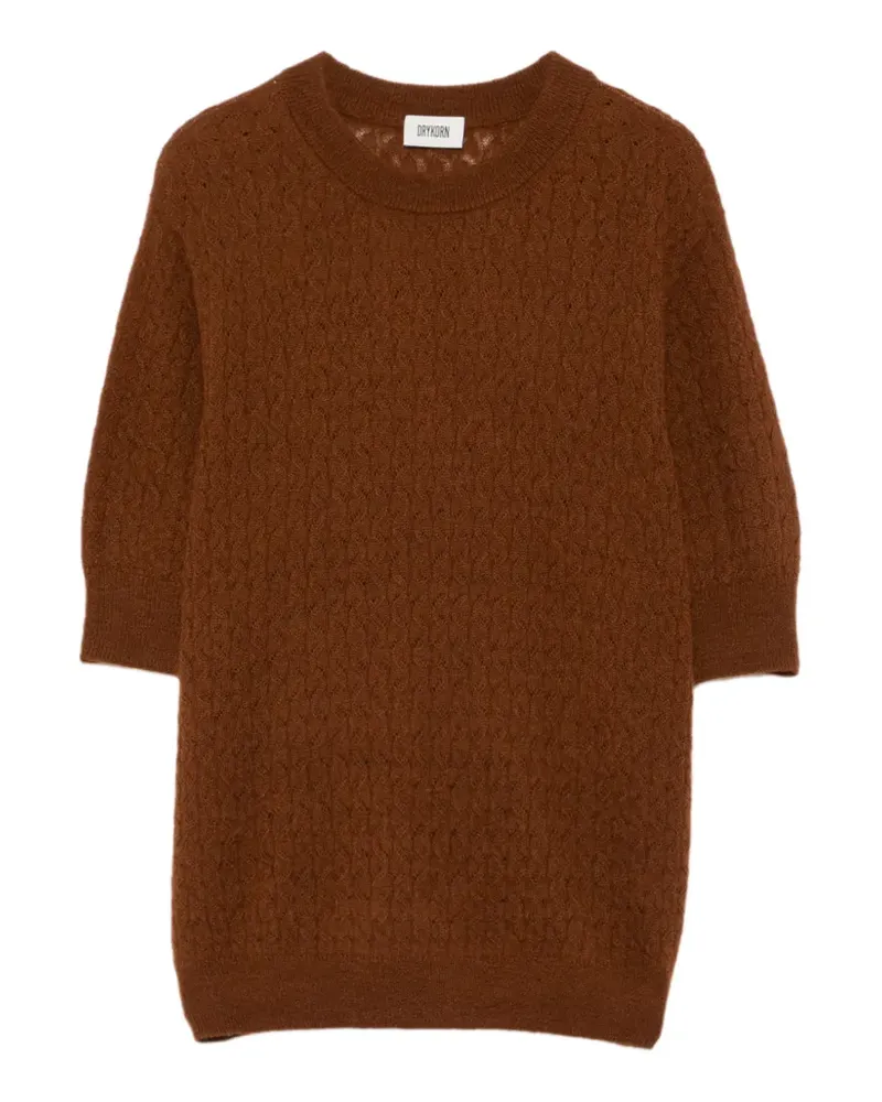 Drykorn open-knit short-sleeve sweater - Braun Braun