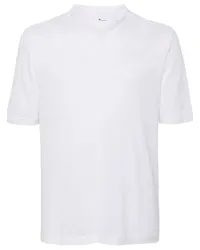 Kiton T-Shirt aus Pikee Weiß