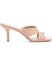 Stuart Weitzman Mules mit eckiger Kappe 75mm Nude