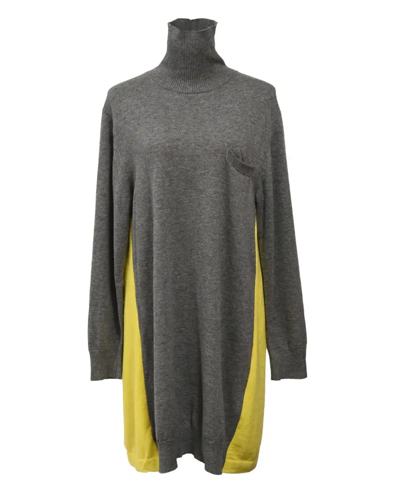 Sacai knitted turtleneck dress - Grau Grau