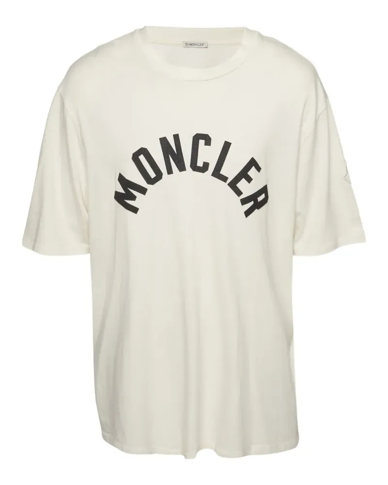 Moncler T-Shirt mit Logo-Print - Nude Nude