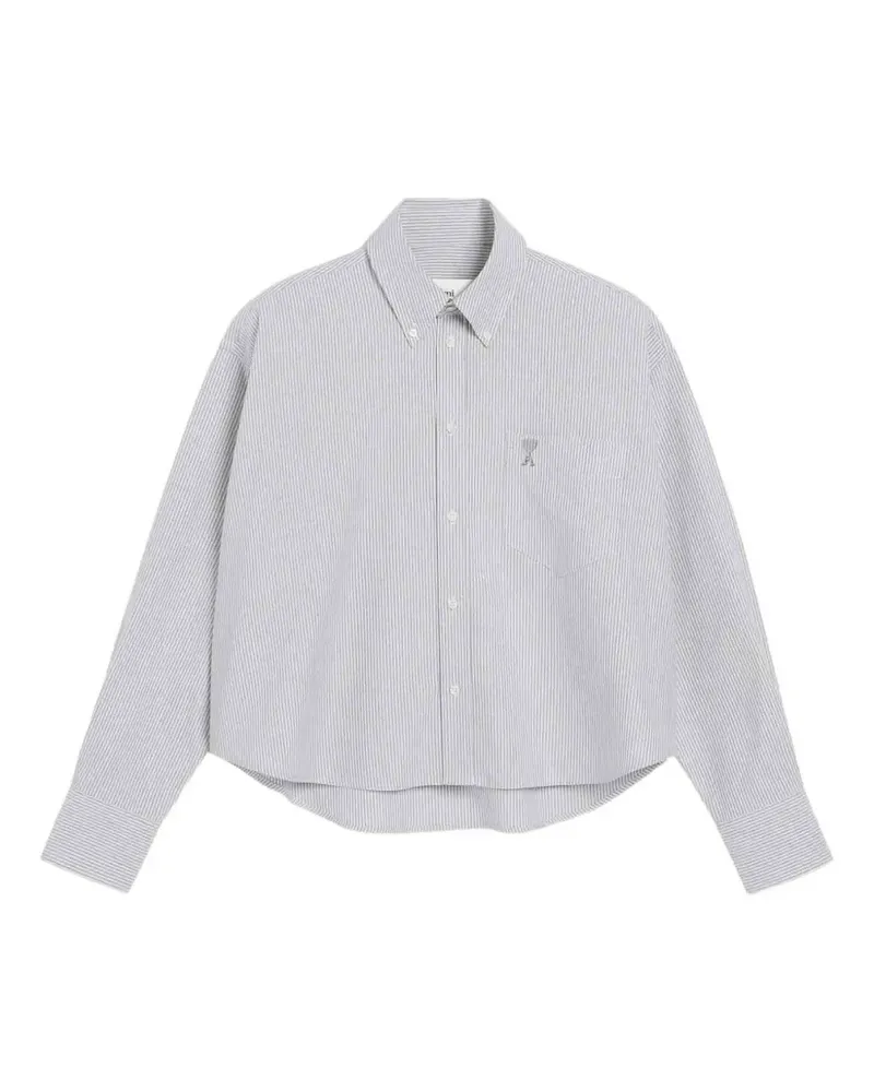 AMI Paris Cropped-Hemd - Blau Blau