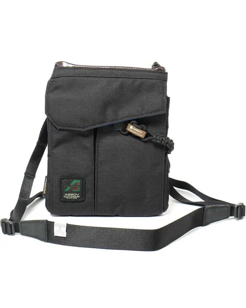 AS2OV Wasserdichte Cordura Schultertasche - Schwarz Schwarz