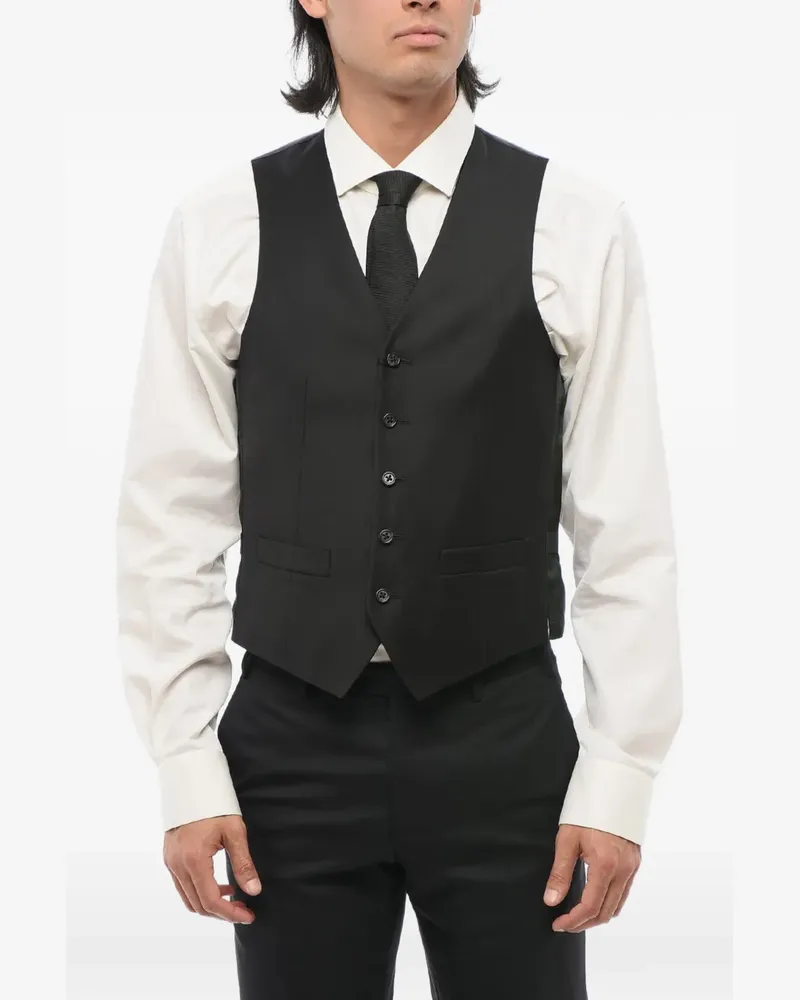 Corneliani button-front waistcoat - Schwarz Schwarz