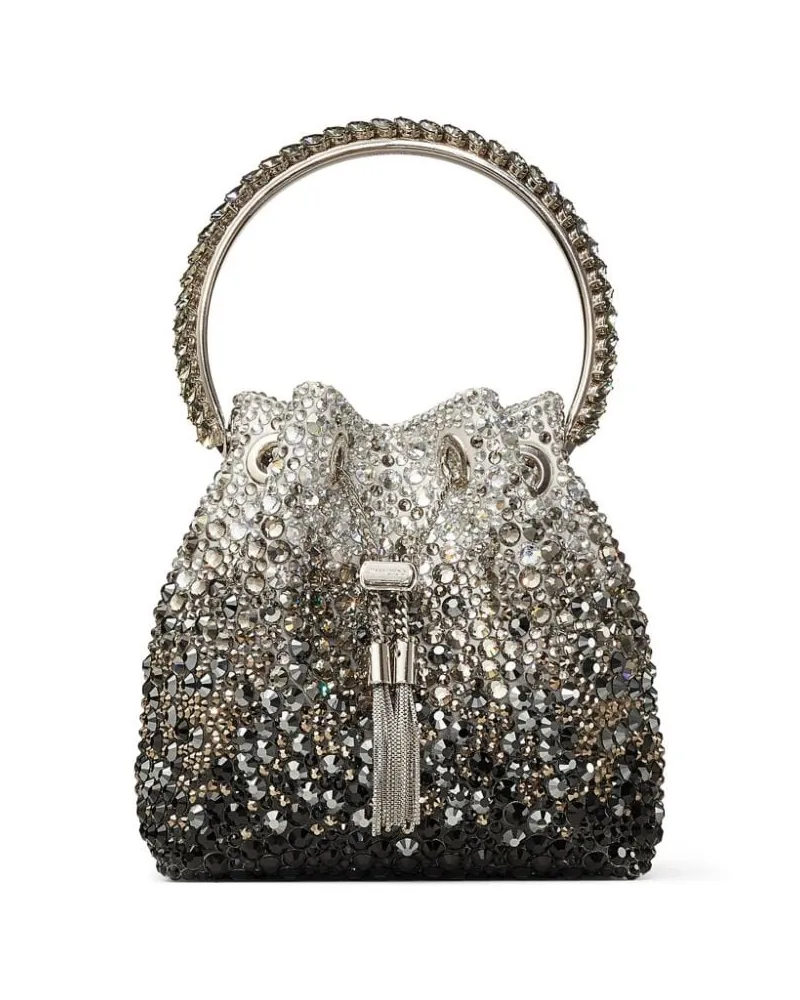 Jimmy Choo Bon Bon Schultertasche mit Kristallverzierung - Schwarz Schwarz