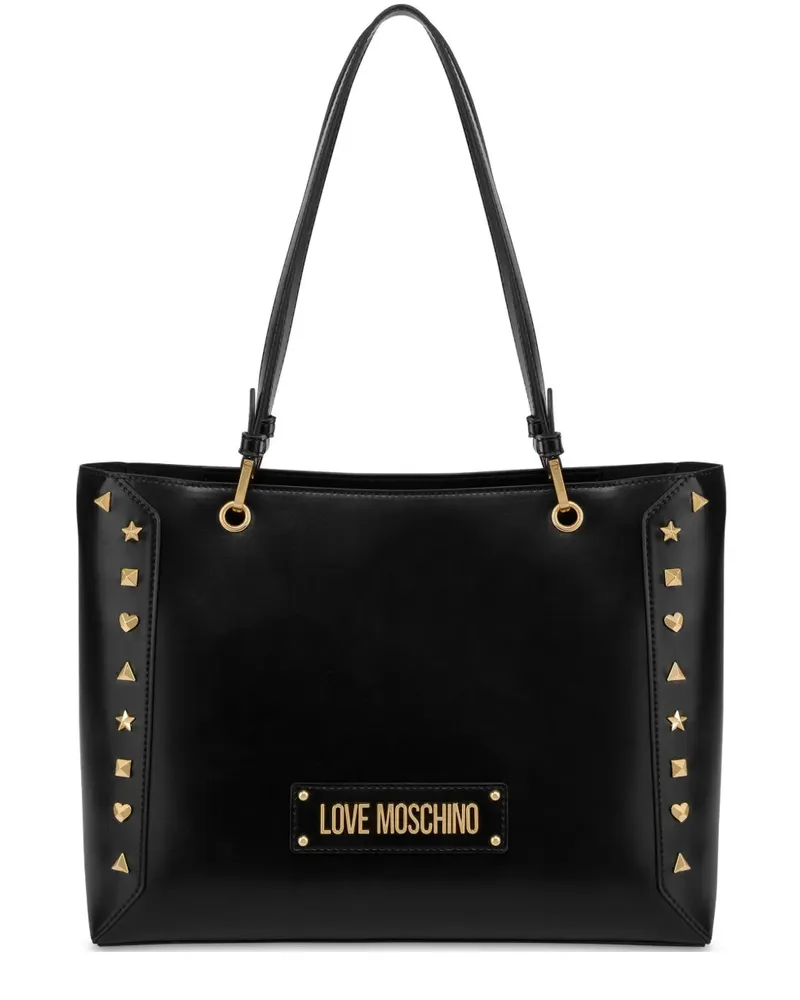 Moschino Schultertasche mit Logo - Schwarz Schwarz