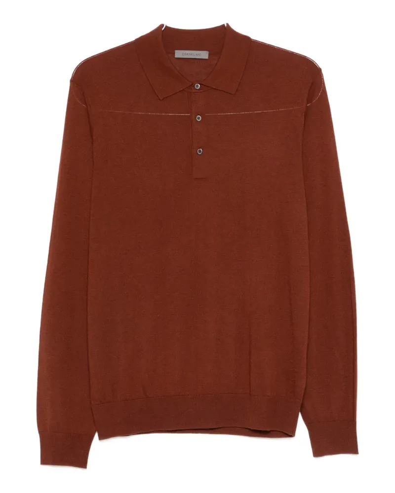 Corneliani Poloshirt mit Knopfleiste - Braun Braun