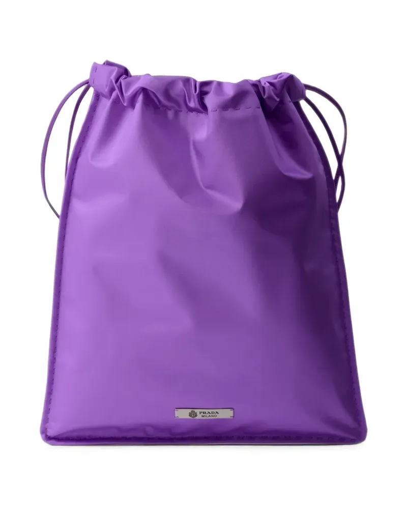 Prada Wish silk duchesse pouch - Violett Violett