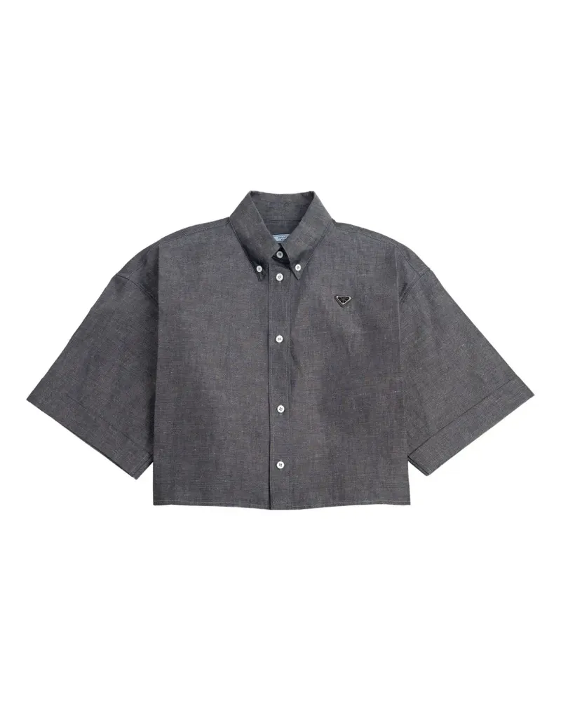 Prada Kurzärmeliges Chambray-Hemd - Blau Blau